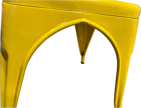 Scaun de exterior Metalic Galben 44x49x84cm
