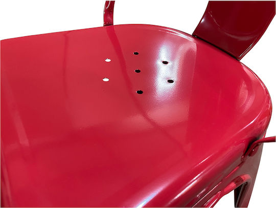 Outdoor Chair Metallic Red 44x49x84cm