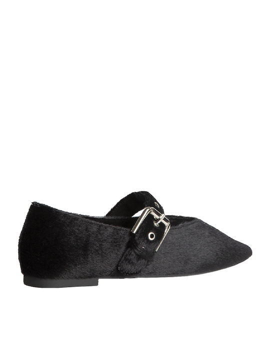 Fabric Ballerinas Black