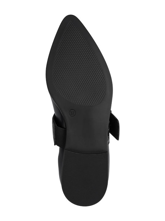Women's Ballerina Shoes with Strap Black