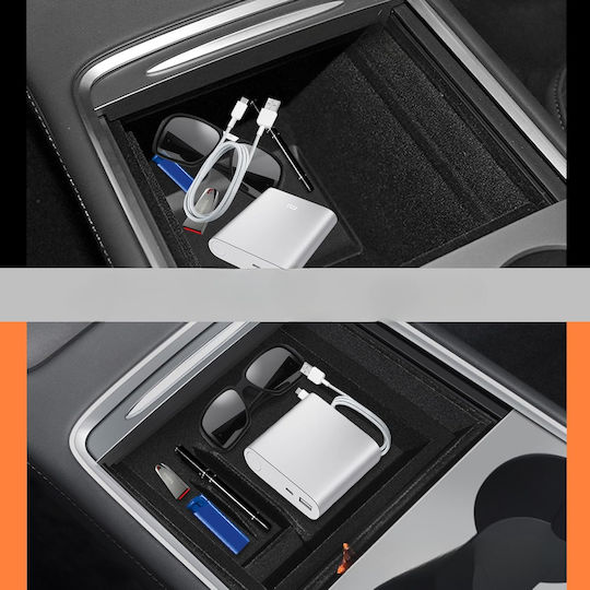 Organizator Consolă Centrală Tesla Model 3/y 2019-23 Negru