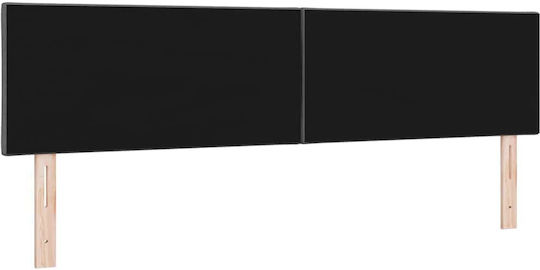 vidaXL Табла за легло Текстил Dark Gray 180см