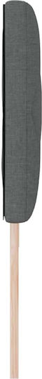 vidaXL Табла за легло Текстил Dark Gray 180см
