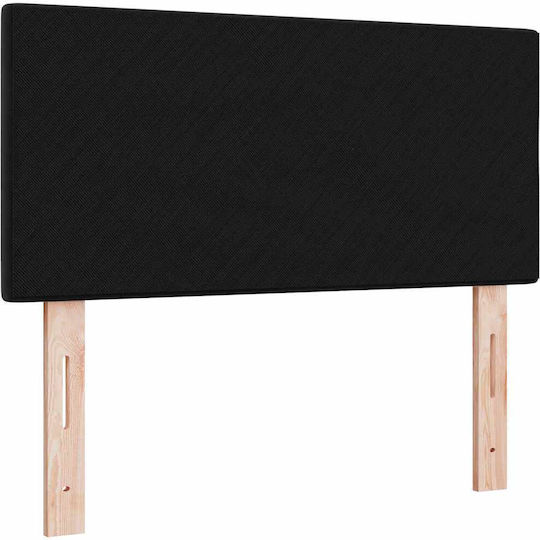 vidaXL Fabric Bed Headboard Black 100x88cm
