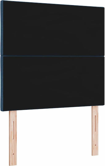 vidaXL LED Κεφαλάρι Κρεβατιού Υφασμάτινο Μπλε 100cm