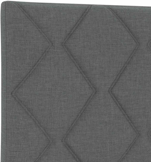 vidaXL Табла за легло Текстил Dark Gray 160см