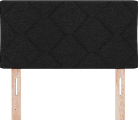 vidaXL LED Тапицирана Табла За Легло, Черна, 80 cm,