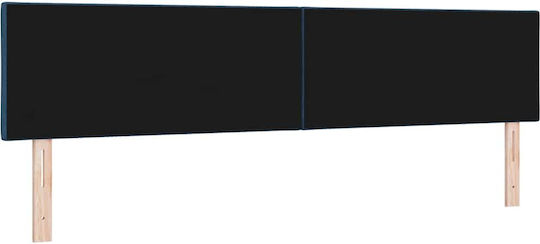 vidaXL LED Κεφαλάρι Κρεβατιού Υφασμάτινο Μπλε 200cm