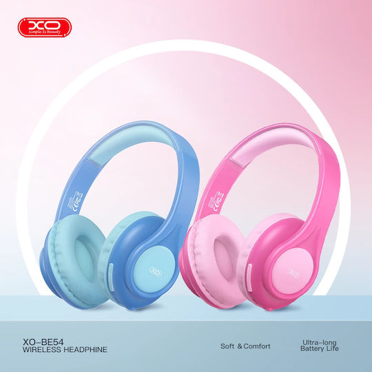 XO BE54 Bluetooth Wireless On Ear Headphones with 55 hours of Operation Blue