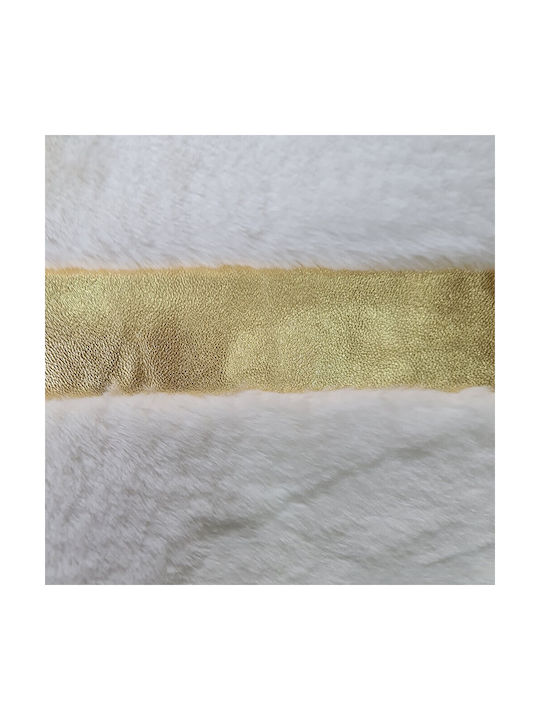 Килим Правоъгълена Furry White-Gold