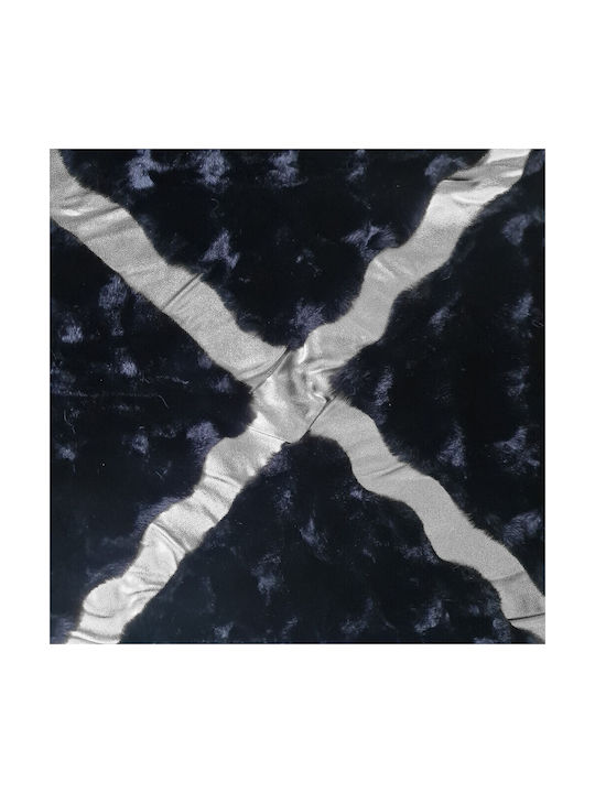 Χαλί Ορθογώνιο Γούνινο Μαύρο-ασημί 200x270cm