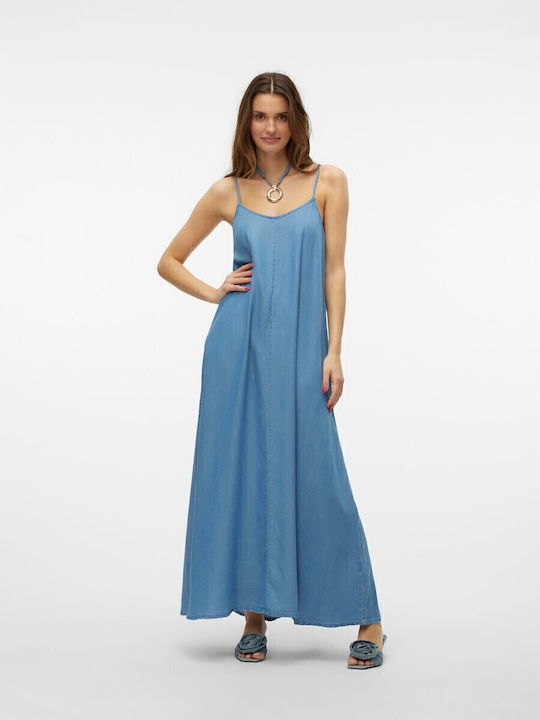 Harper Summer Maxi Dress Medium Aged Denim