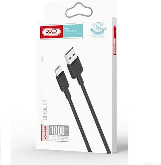 XO NB-156 USB 2.0 Cable USB-C Male - USB-A Black 1m