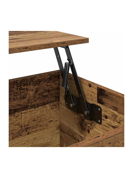 Kaffeetisch Zentral Quadratisch Holz Braun M60xB44,5xH45cm