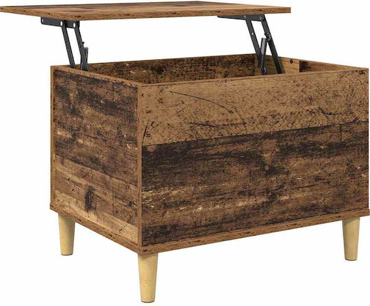 Square Central Wooden Coffee Table Brown M60xW44.5xH45cm