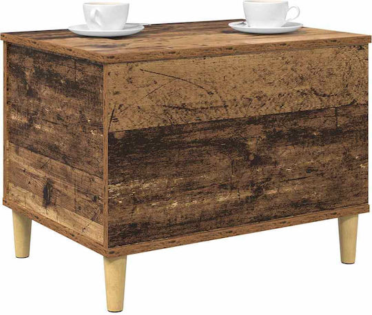 Square Central Wooden Coffee Table Brown M60xW44.5xH45cm