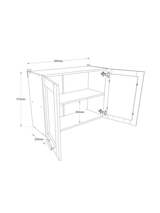 Sonoma Oak 80x30x58бр