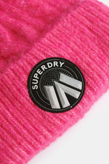 Cable Luxe Knit Beanie Frauen Beanie Gestrickt in Rosa Farbe