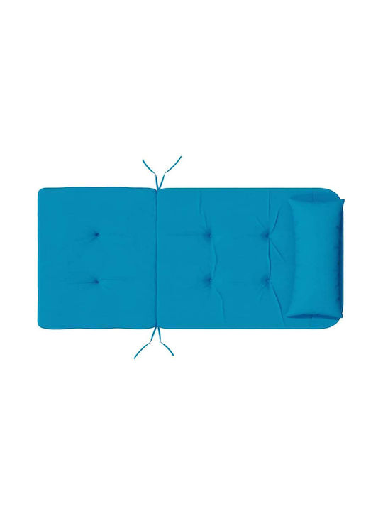 vidaXL Waterproof Garden Chair Cushion with Backrest Light Blue 2pcs 58x126cm