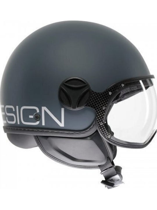 MomoDesign FGTR Classic E2206 Candy Matt Ottanio Grey/White Motorcycle Helmet Jet ECE 22.06