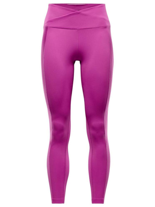 One Women's Cropped Training Legging High Waisted Dri-Fit Fuchsia