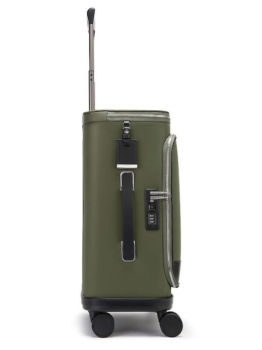 Bange Medium Fabric Khaki Travel Suitcase with 4 Wheels Height 57cm