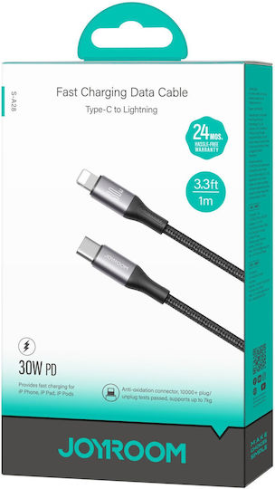 Joyroom Series USB-C to Lightning Cable 30W Μαύρο 1m