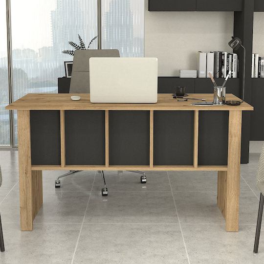 Γραφείο Nika 140x60x75εκ. Sepet Oak - Ανθρακί