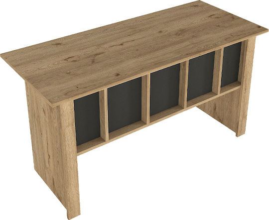 Schreibtisch Nika Holz Sepet Oak - Ανθρακί 140x60x75cm