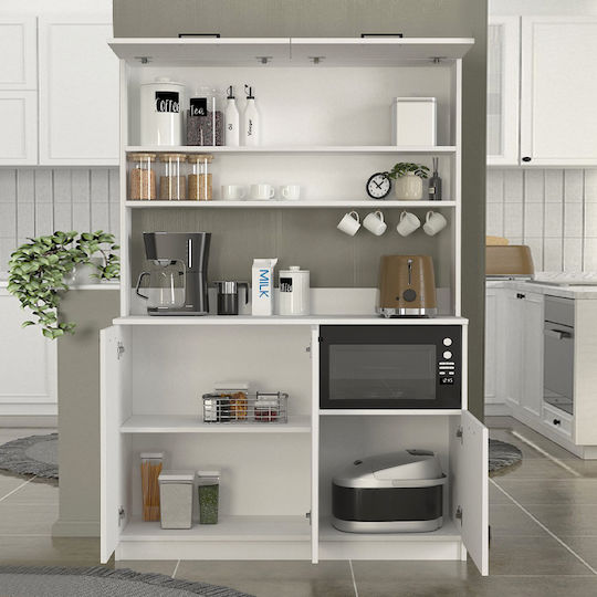 Tuco 3 Επιδαπέδιο Ντουλάπι Λευκό 123.8x40x180εκ.