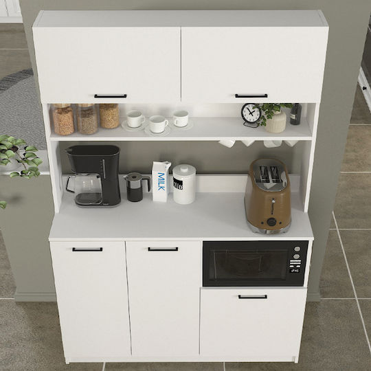 Tuco 3 Επιδαπέδιο Ντουλάπι Λευκό 123.8x40x180εκ.