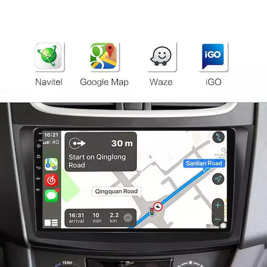Ηχοσύστημα Αυτοκινήτου για Toyota Auris 2007-2012 (Bluetooth/USB/WiFi/GPS/Apple-Carplay/Android-Auto) με Οθόνη Αφής 9"