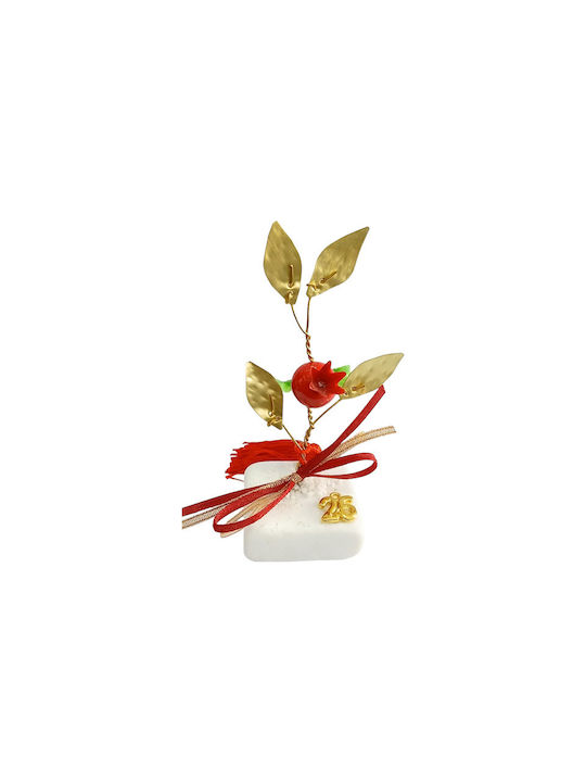 Kalliopi Silver Handmade Tabletop Lucky Charm Pomegranate Bronze made of Stone 2026 5x14cm 1pcs