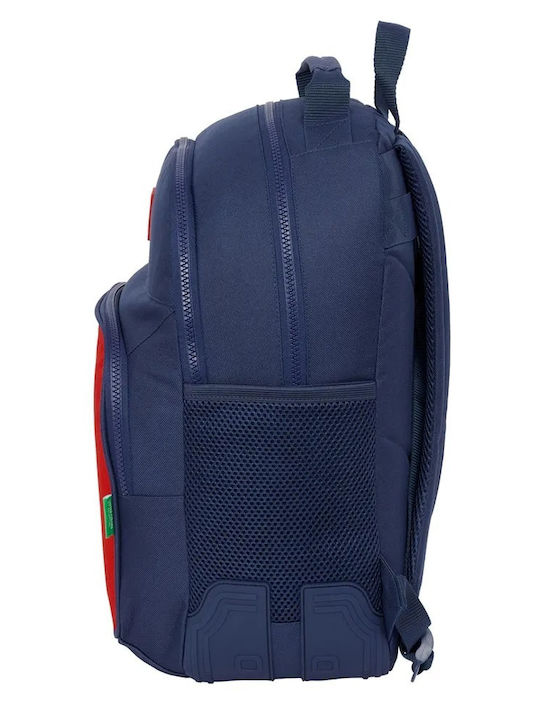 Benetton Σχολική Τσάντα Πλάτης Μπλε