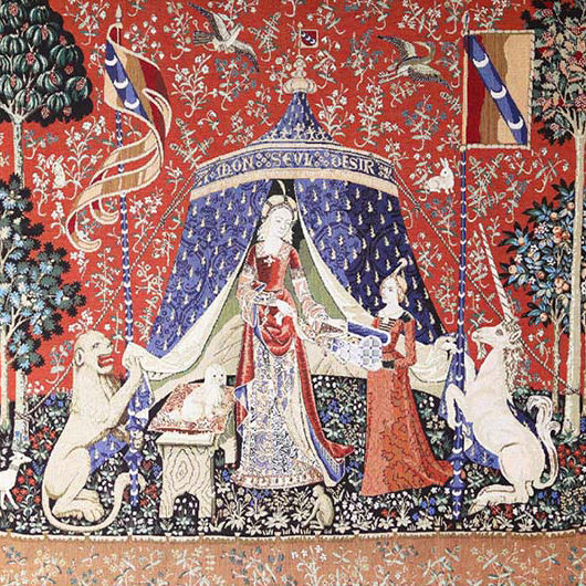 Signare Wanddekoration aus Stoff Lady & Unicorn A Mon Seul Desir 120x85cm