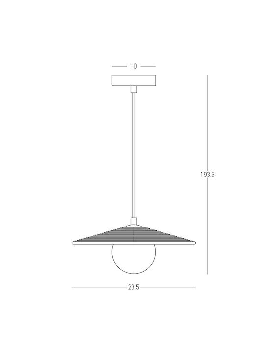 Zambelis Lights Adjustable Pendant Light Green with Socket G9 28.5x28.5cm