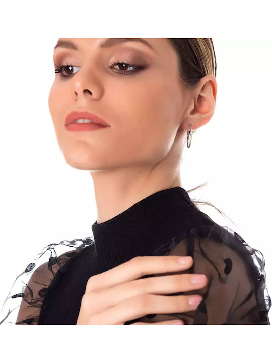 Oxzen Earrings Hoops made of Steel Gold Plated
