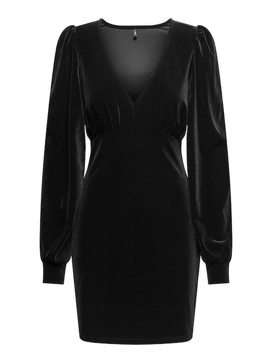 Life Rochie Mini de Seară din Catifea Neagră