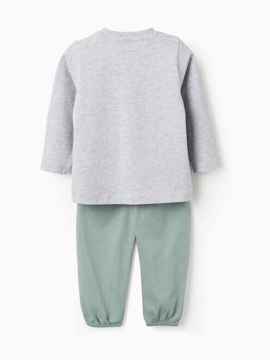 Zippy Παιδική Πιτζάμα Γκρι/μέντα Light Grey Melange