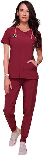 Cherokee Cke2625a Medizinische Bluse Burgundisch