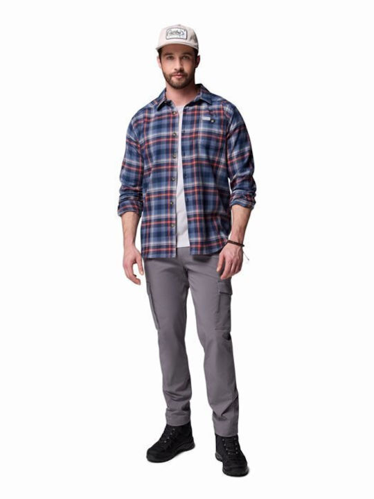 Cornell Woods Long-sleeved Flannel Shirt Blue