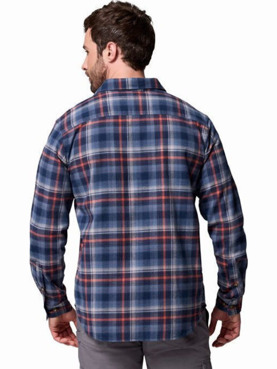 Cornell Woods Long-sleeved Flannel Shirt Blue