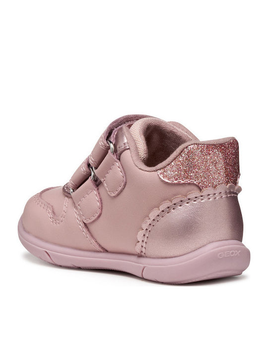 B Zapito Παιδικά Sneakers Ανατομικά με Σκρατς Ροζ