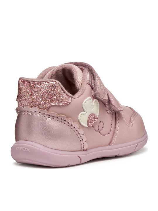 B Zapito Παιδικά Sneakers Ανατομικά με Σκρατς Ροζ