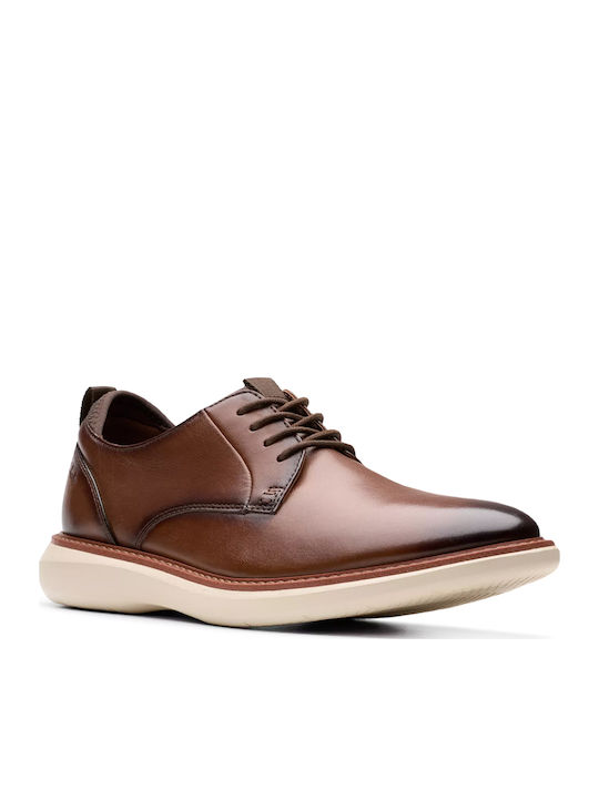 Clarks Brantin Δερμάτινα Ανδρικά Casual Παπούτσια Ανατομικά Καφέ Clarks Brantin Δερμάτινα Ανδρικά Casual Παπούτσια Ανατομικά Καφέ