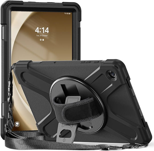 Solid 360 Umschlag Rückseite Schware (Samsung Galaxy Tab A9 Plus (X210 / X215 / X216)) 660204702A