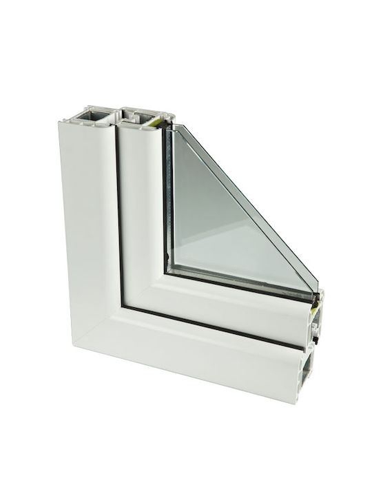 Hinged Window PVC W52xH60cm