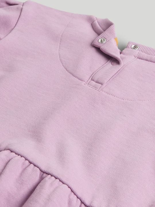 Children's Dress Sweatshirt Long Sleeve Animal Print Lilac