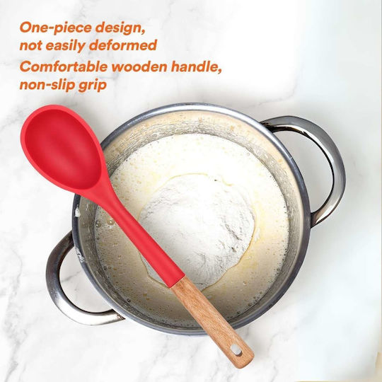 Uncle George Shallow Ragu Spoon Silicone Red 33.5cm