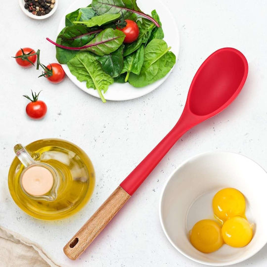 Uncle George Shallow Ragu Spoon Silicone Red 33.5cm